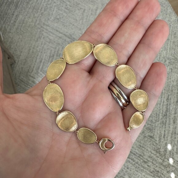 Marco Bicego Lunaria Bracelet 7 Inches, 18K Yellow Gold, Authentic - Picture 4 of 8